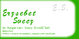 erzsebet svecz business card